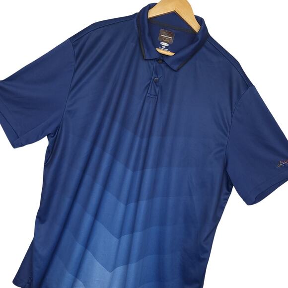 Greg Norman for Tasso Elba Men's Golf Polo XXL Play Dry Snap Button Blue - Picture 1 of 10